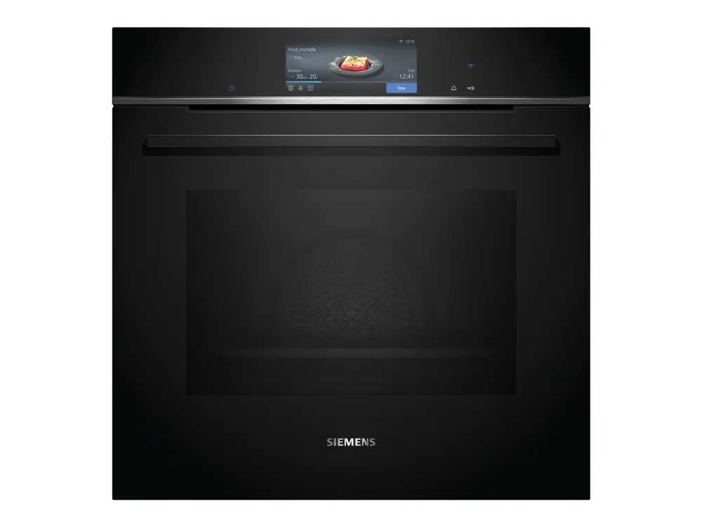 Siemens iQ700 HB778G3B1 - Ovn - innebygd - Wi-Fi - fordypning - bredde: 56 cm - dybde: 55 cm - høyde: 58.5 cm - med selvrens - Klasse A+ - svart/rustfritt stål