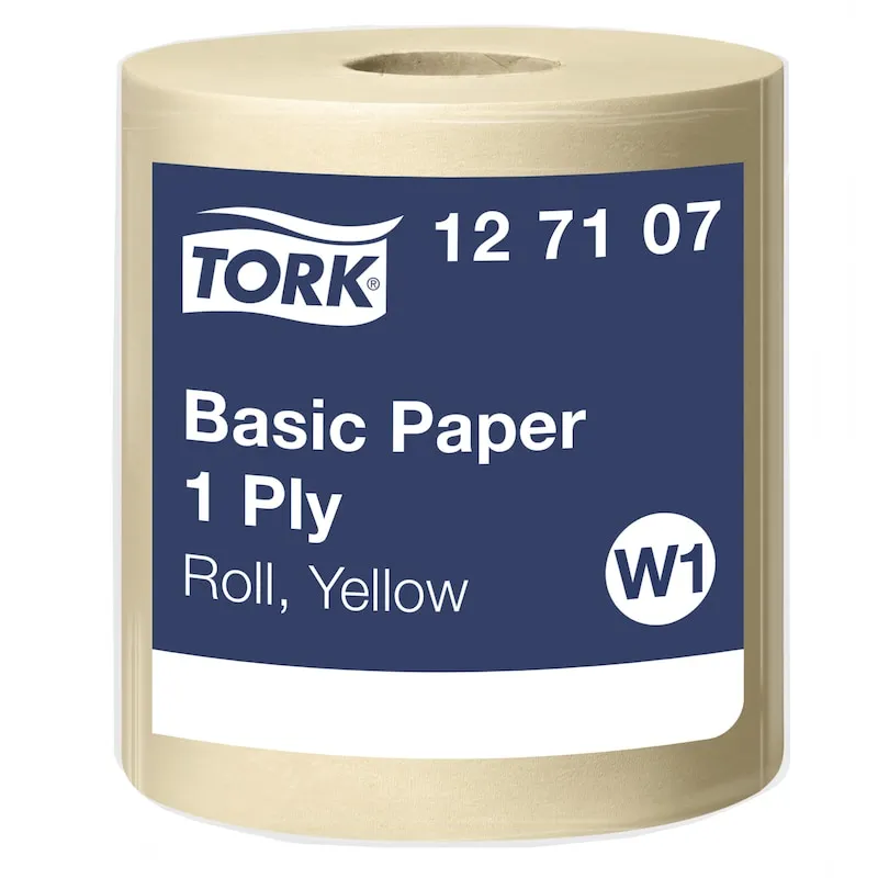 Tørkepapir Tork W1 Basic, gul, 1-lags
