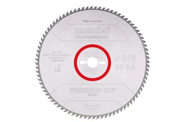 Metabo 628058000, Sponplate, Løvtre, MDF, Kryssfiner, Mykt tre, 31,5 cm, 3 cm, 1,8 mm, 2,8 mm, KGT 300 / TKHS 315