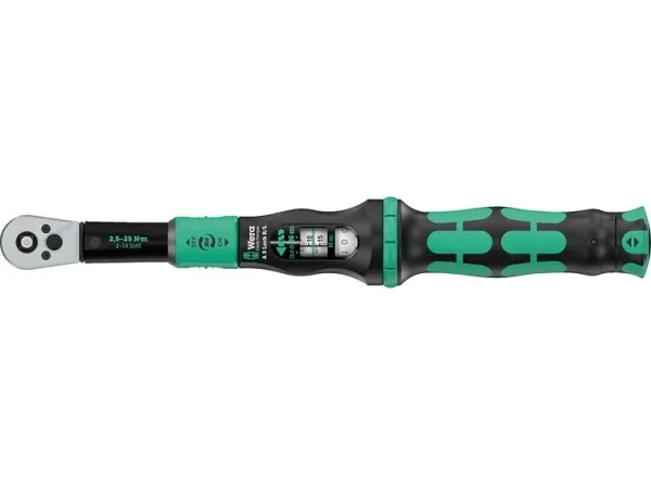 Wera 05075693001, Skrallenøkkel, Nm, Mekanisk, 2,5 - 25 Nm, Sort, Grønn, 330 mm