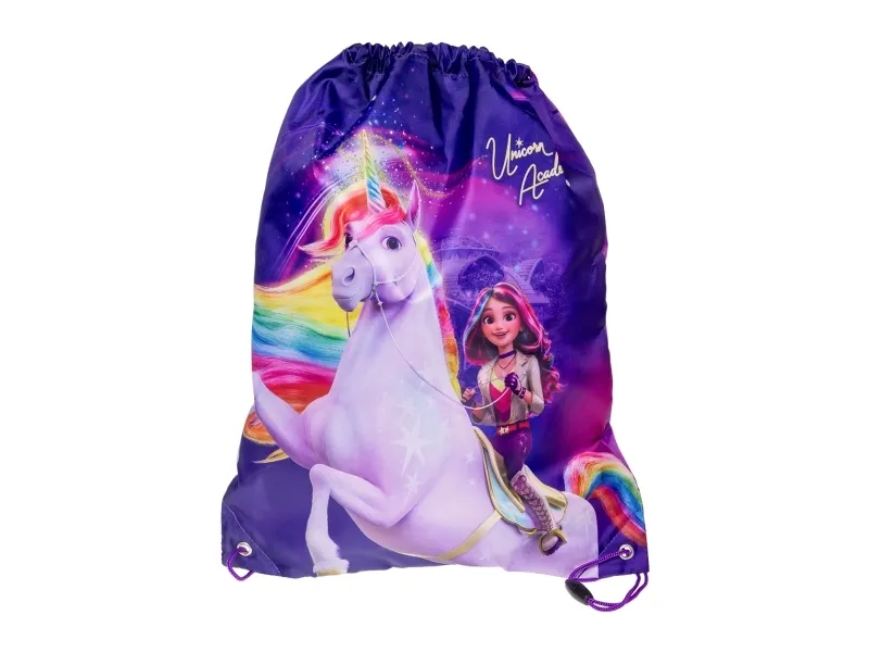 UNICORN ACADEMY treningspose med snor, 35 x 45 cm