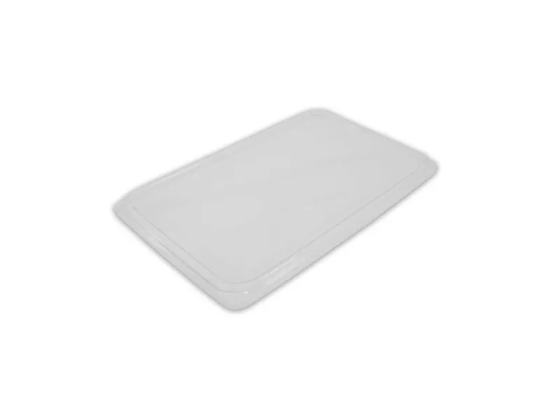 Låg t/plastbakke, Færch, Rektangulær,268 x328x28mm PET, transparent, karton a 110 stk Fødevaregodke