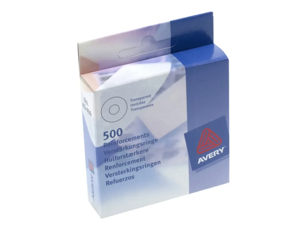 Avery - Forsterkningsring - blank (en pakke 500)