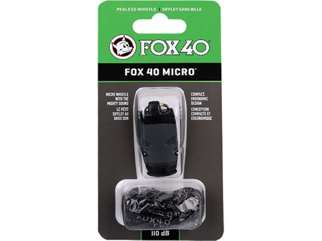 Fox40 Fox 40 Micro sikkerhetsfløyte 9513-0008/9122-1408 svart