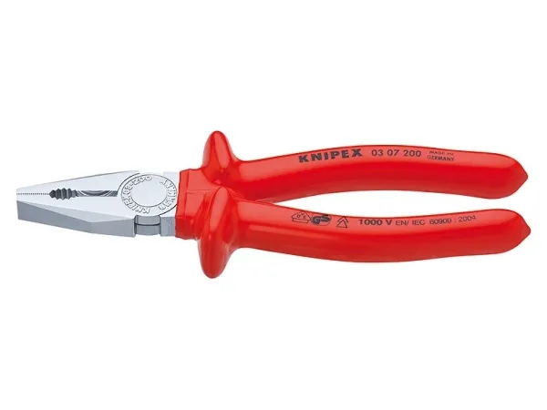 Knipex 03 07 180, Kombinasjonstang, Stål, Plast, Rød, 180 mm, 285 g