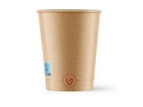 Kaffebæger Pap/Ac Ø90xH94mm 27cl 10oz Single Wall Brun Verive,50 stk/ps - (50 stk.)