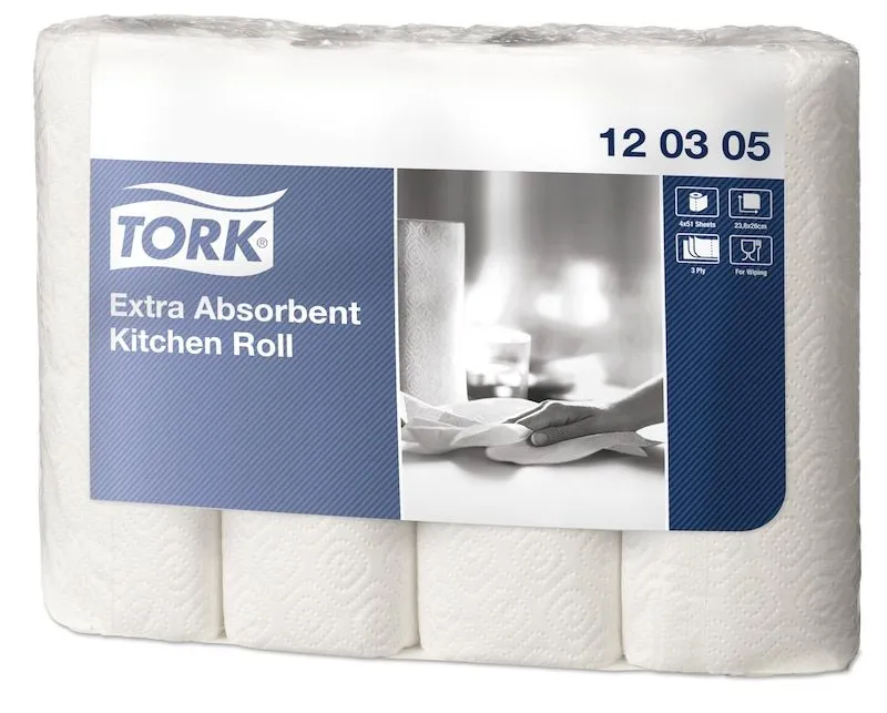 Køkkenrulle Tork Extra Soft 3-lags K1 hvid 12,2m  - (48 ruller pr. pakke)
