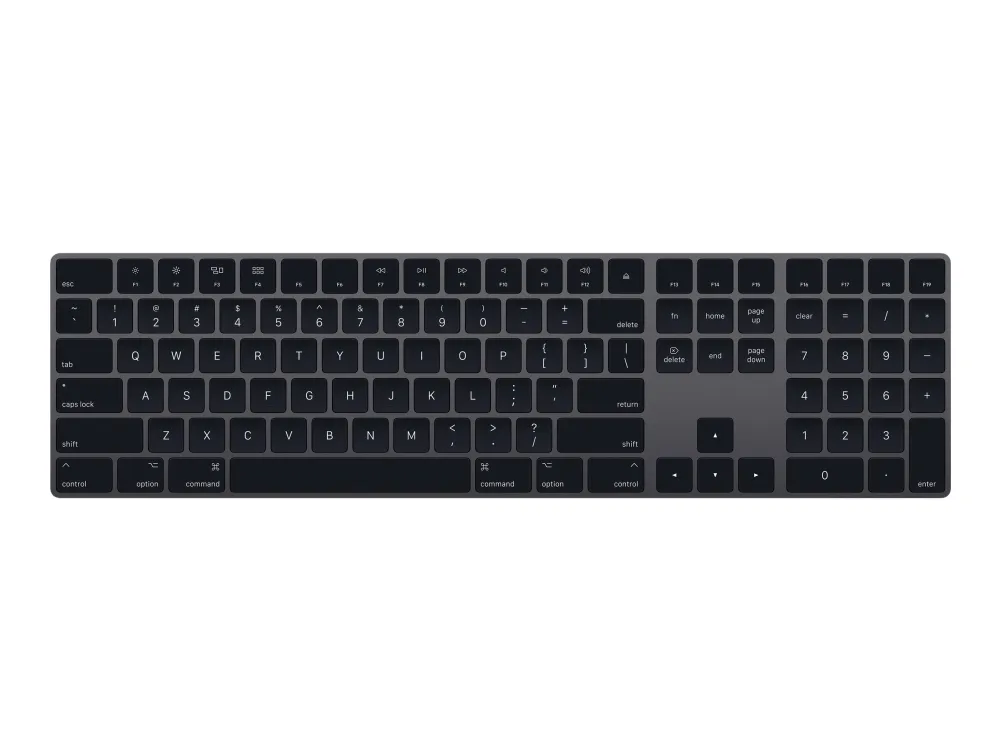 Apple Magic Keyboard with Numeric Keypad - Tastatur - trådløs - Bluetooth - QWERTY - Dansk - romgrå