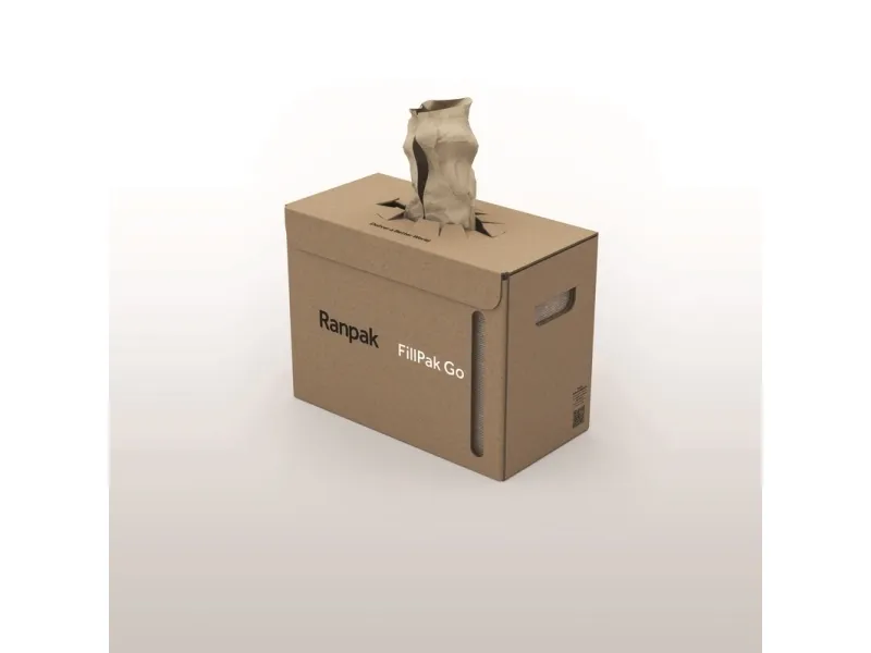 Pakkefyld af papir, FillPak Go, 1 lag 70 g/m2, 380 mm x 360.00 m, Greenline grå, zick-zack foldet, æ