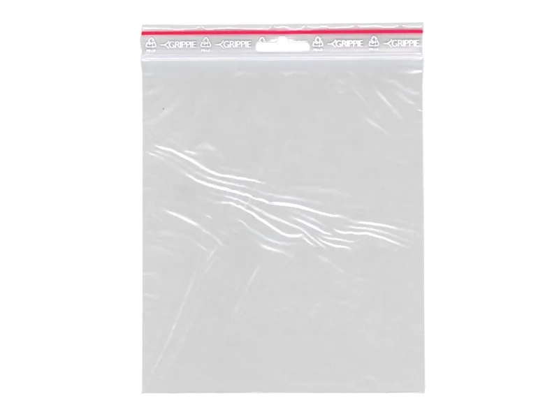 Lynlåspose, Grippie, 50 µm, 150 x 180 mm LD-PE, Transparent, Uden tryk lynlåslukning, pakke a 1000 s