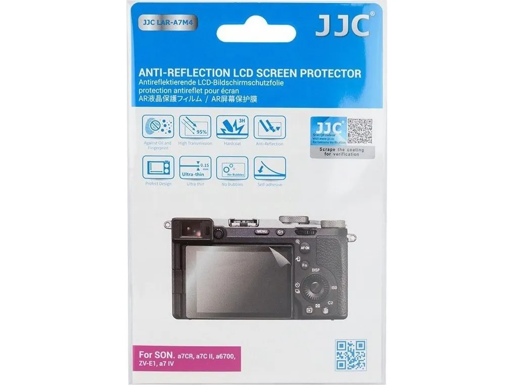 JJC skjermbeskyttelse for LCD til Sony A7CR A7C II A6700 ZV-E1 A7 IV (LAR-A7M4)