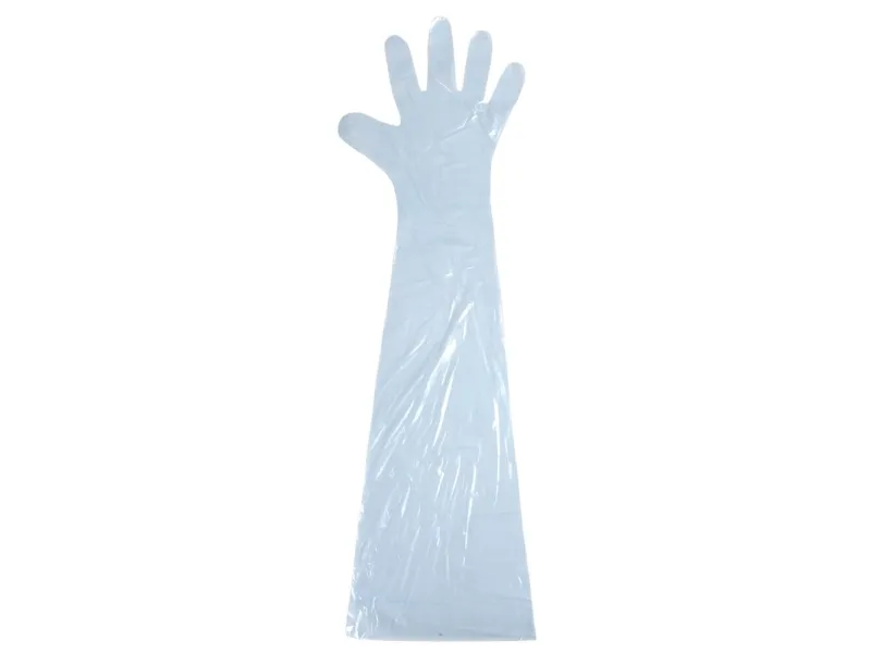 Veterinærhandske, ABENA, One size, blå, LDPE - (10 stk.)