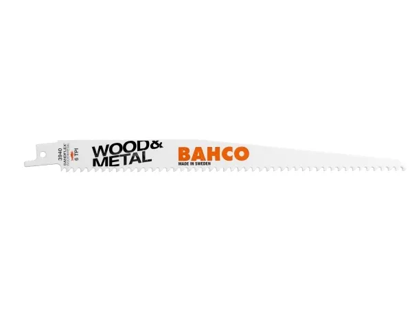 Bahco 3940-300-8/12-SL-5P, Sabelsagblad, Metall, Tre, Stål, Hvit, 8/12, 30 cm
