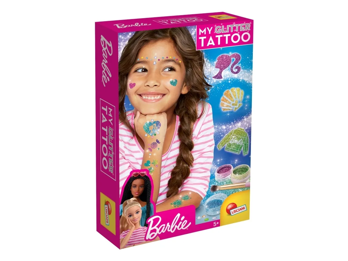 Lisciani LISCIANI BARBIE GLITTER TATOVERINGER