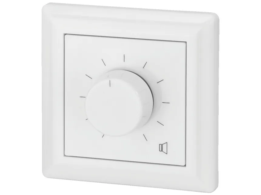 Monacor ATT-524PEU, Rotasjonsvolumkontroll, Vegg-montert, 50 - 18000 Hz, 24 W, 80 mm, 80 mm