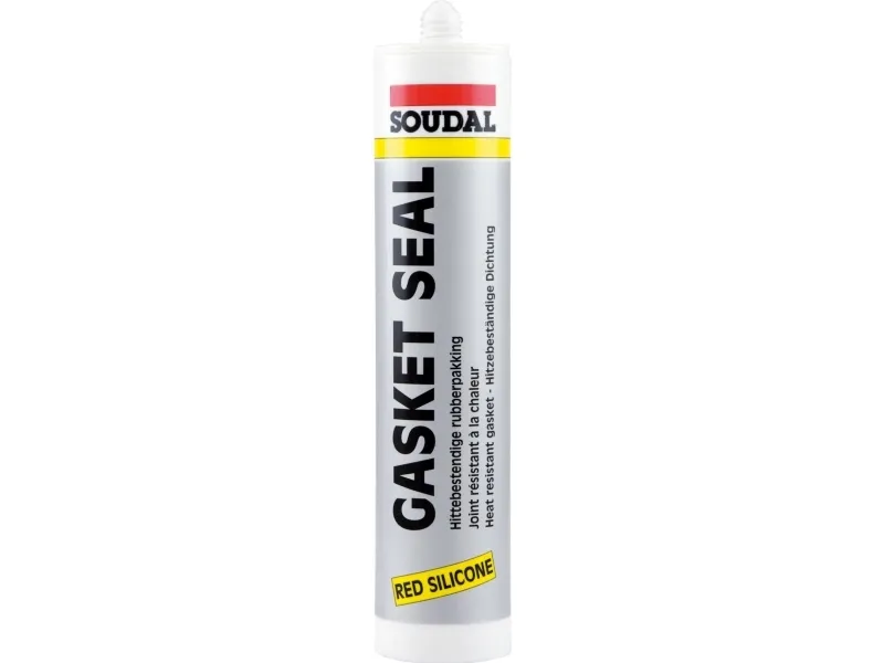 SOUDAL Gasketseal 310ml paknings silikone til opbygning af varmeresistente pakninger i pumper, motorer, varmesystemer og køkkenmaskineri.