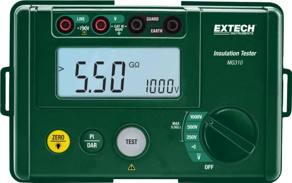Extech MG310 Isolasjonstester 250V, 500V, 1000V 0,0055T? (MG310)