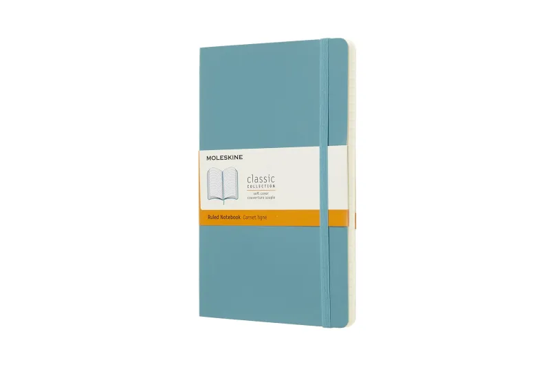 Moleskine 805.83.4171.550.5, Monokromatisk, Blå, Matt, 70 g/m², Linjerte ark, Mykt omslag