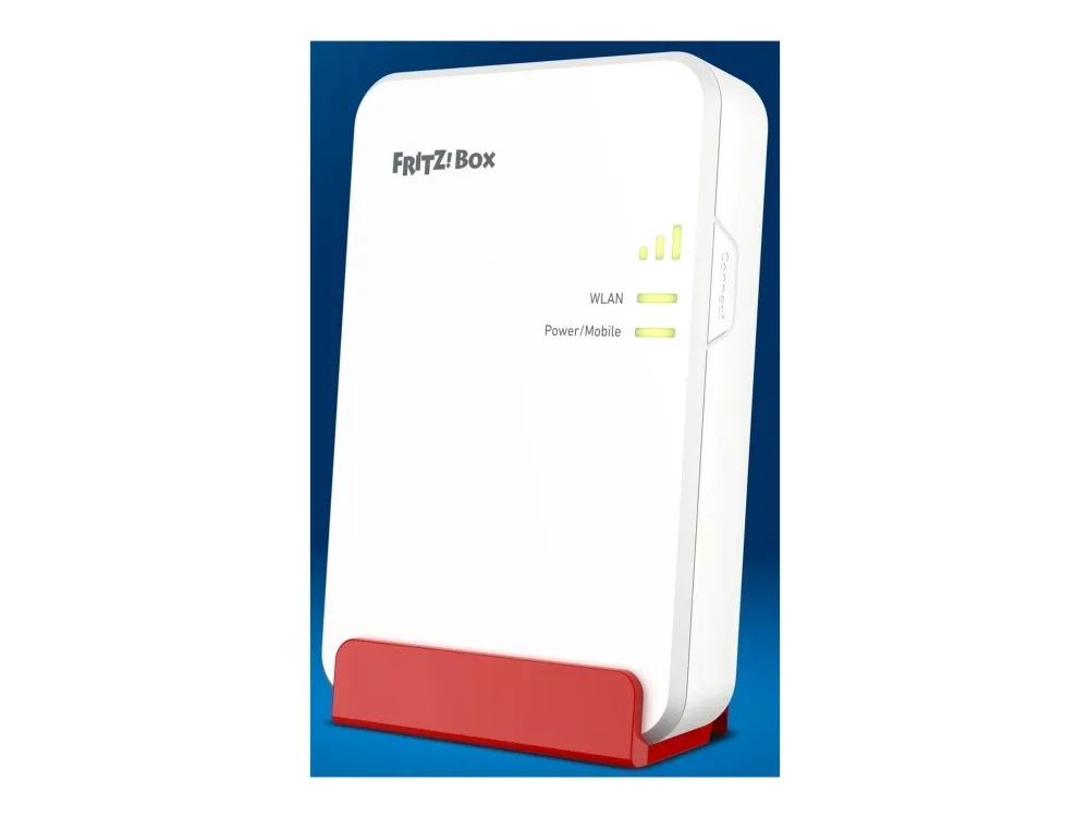 FRITZ!Box 6860 5G - Trådløs ruter - WWAN 1GbE - Wi-Fi 5, Wi-Fi 6 - Dobbeltbånd - 3G, 4G, 5G - VoIP-telefonadapter (DECT)