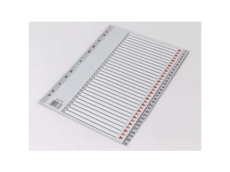 Register, Q-Line, A4,210x297mm, grå Pakke med 10 sæt - (10 stk.)