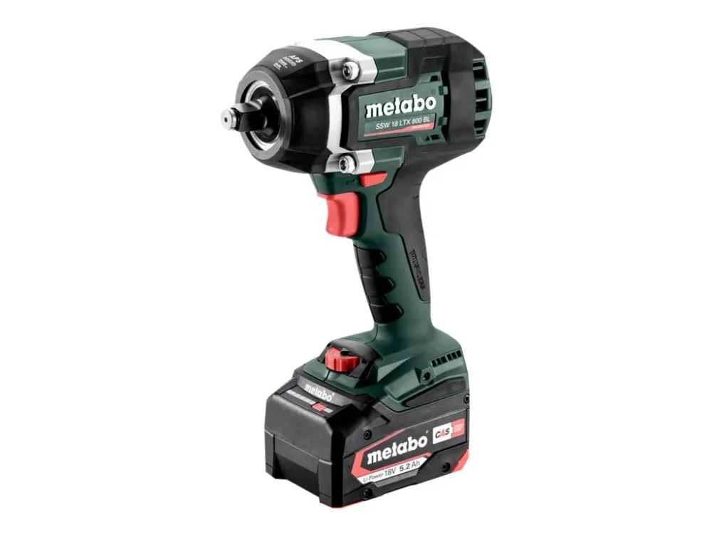 Metabo SSW 18 LTX 800 BL - Støtskiftenøkkel - trådløs - 1/2 firkantdrev - 800 N·m - 2 batterier, inkludert lader - 18 V