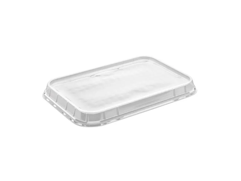 Låg t/plastbakke, Færch, K 5294-1 Rektangulær,301x200x25mm PET, transparent, karton a 272 stk Fødeva