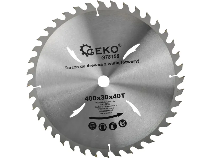 Geko sagblad til tre 400x30x40T, hull (G78156)