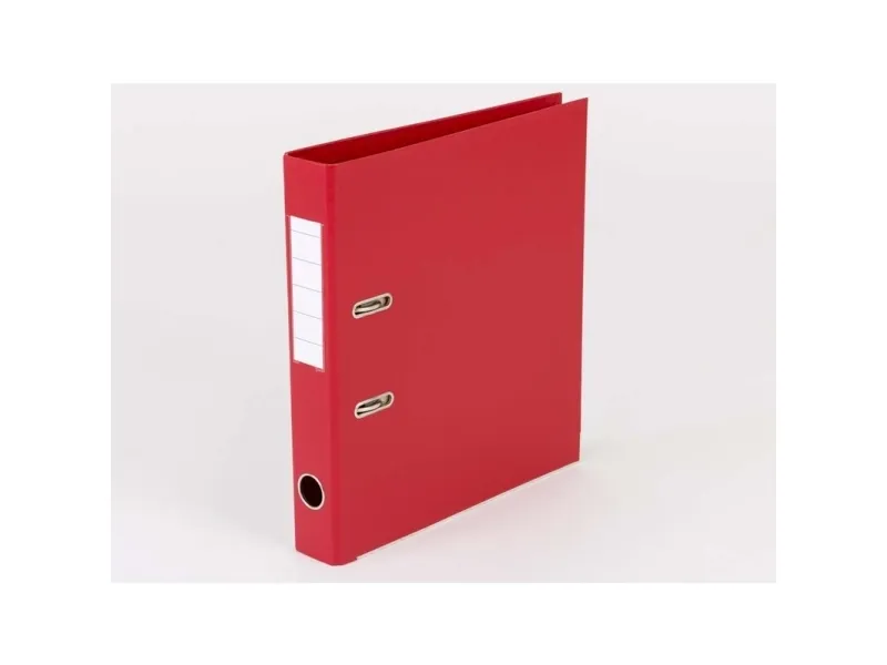 Brevordner, Q-Line rød, Metalskinne, 50mm, 210x297mm antal ringe: 2 - (10 stk.)
