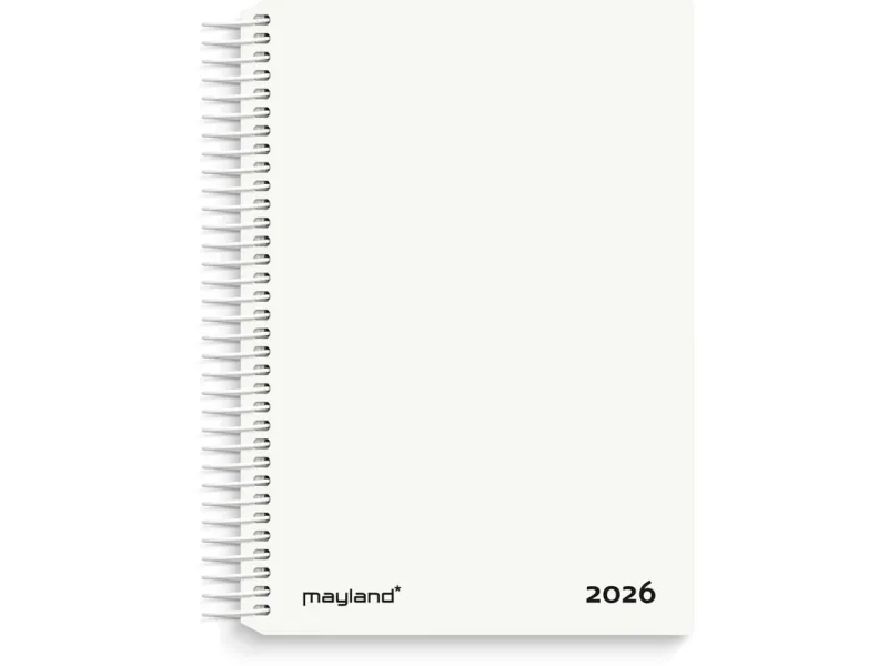 Dagkalender hvid PP-plast 2026