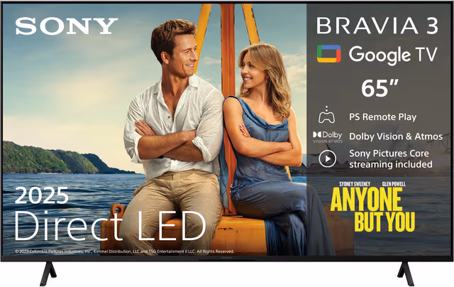 Sony 65” Bravia 3 4K LED smart TV (2025)