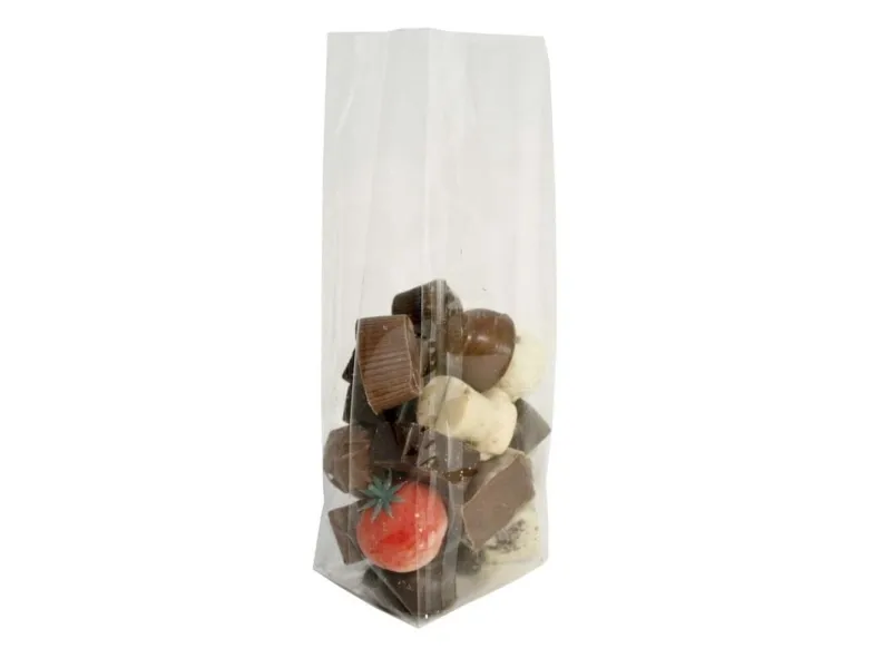 Cellofanpose, 90 x 140 x 360 mm flat film, cellofan, filmtykkelse: 40 µm transparent, pakke a 500 st