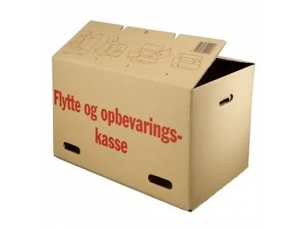 Flyttekasse, indre dim: 556 x 380 x 373 mm, 2-lags,BB-flute, 6.000 mm særligt design, brun, bundt a - (10 stk.)