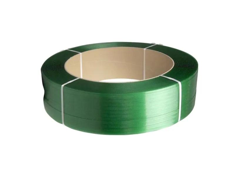Strapbånd, RPET, 19.00 x 0.900 mm x 1000.00 m, kernediameter: 406 mm præget, grøn brudstyrke Modstan