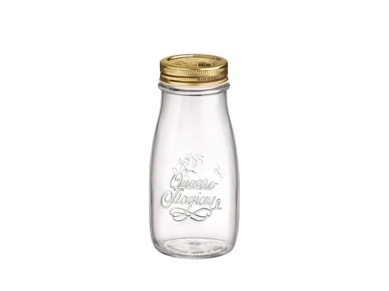 Saftflaske Quattro Stagioni 0.4 ltr Ø7.35x15.55 cm med Låg,stk