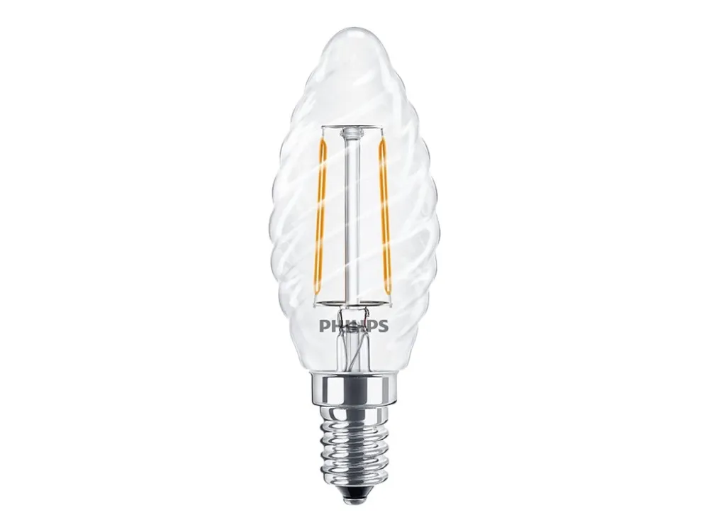 Philips CorePro - LED-filamentlyspære - form: ST35 - klar finish - E14 - 2 W (ekvivalent 25 W) - klasse E - varmt hvitt lys - 2700 K