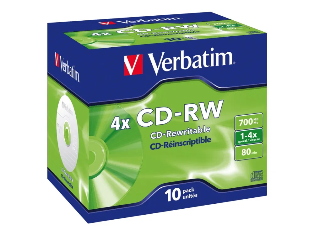 Verbatim - 10 x CD-RW - 700 MB 8x - 12x - CD-eske