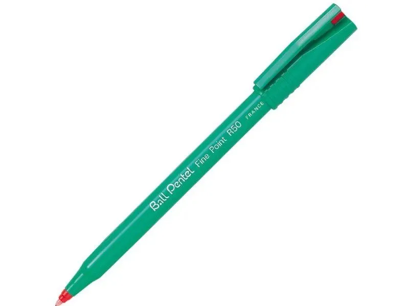 Rollerpen Ball Pentel R50 rød 0,8 mm - (12 stk.)