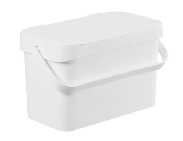smartstore Bioavfallsbeholder Collect Biowaste, 5 L, hvit bioavfallskurv med håndtak og holderring - 1 stk (320110)