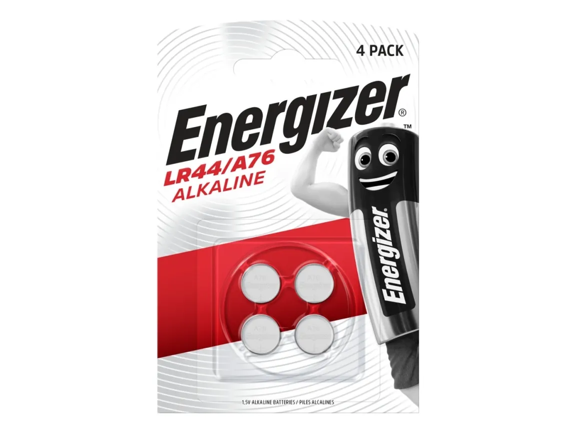 Energizer 53541116405, Engangsbatteri, LR44, Alkalinsk, 1,5 V, 4 stykker, Knapp/mynt