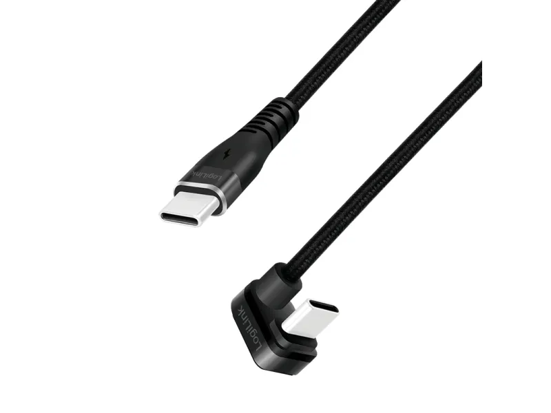 LogiLink CU0190, 1 m, USB C, USB C, USB 2.0, 0,48 Gbit/s, Sort