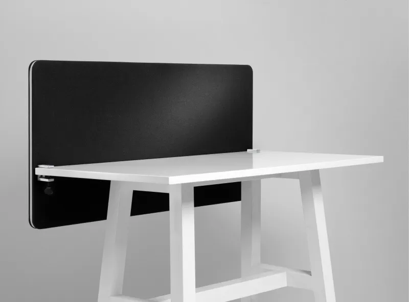 Bordskærm, Lintex Edge, sort, 700x1800