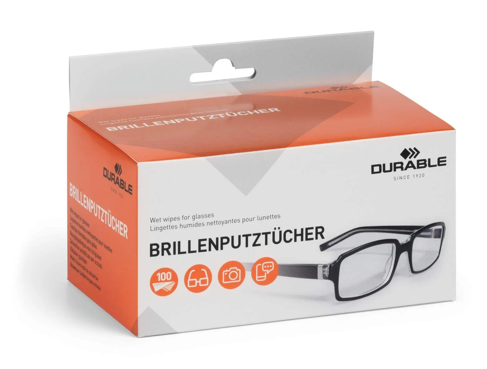 Rengøringsklude Durable Wet Wipes for Glasses