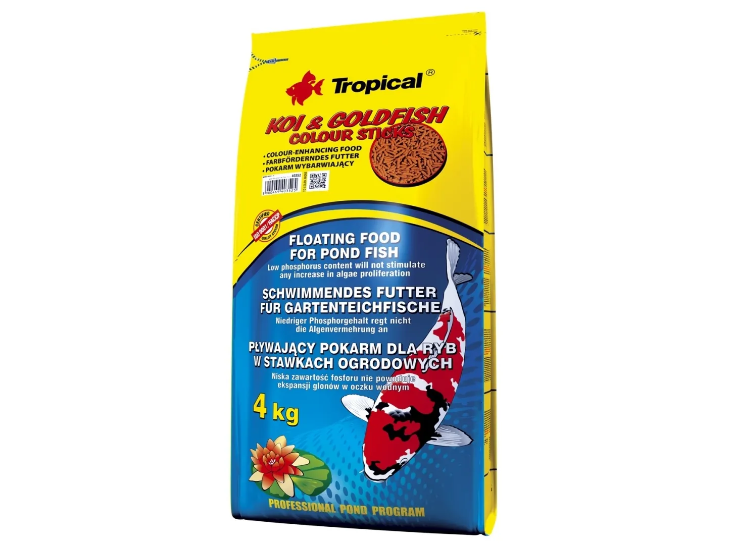 Tropiske KOI- og gullfiskfargestenger 4 kg (41629)