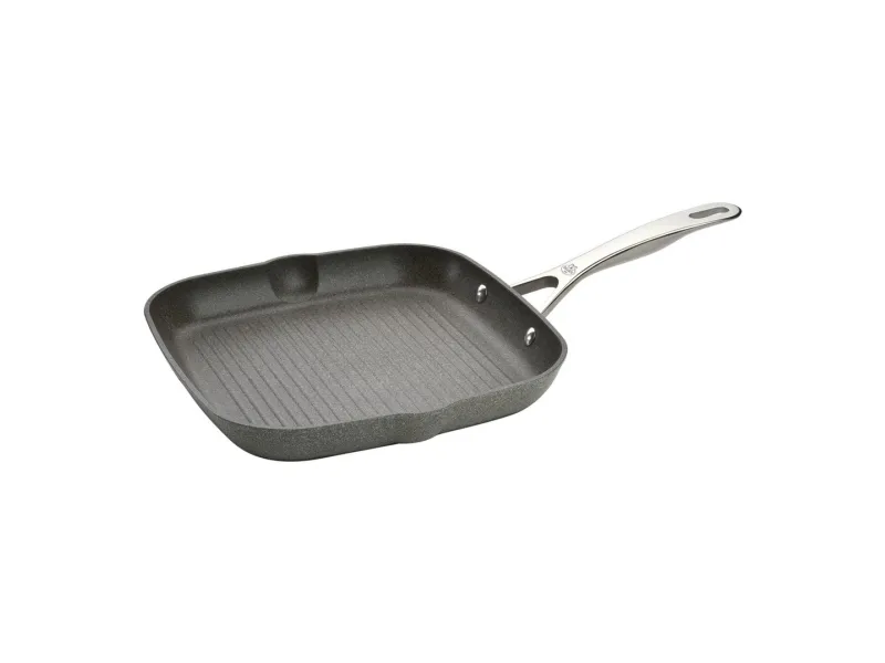 BALLARINI 75002-825-0, firkant, Grillpanne, Antrasitt, Granitt/titan, Aluminium, Gass, Induksjon