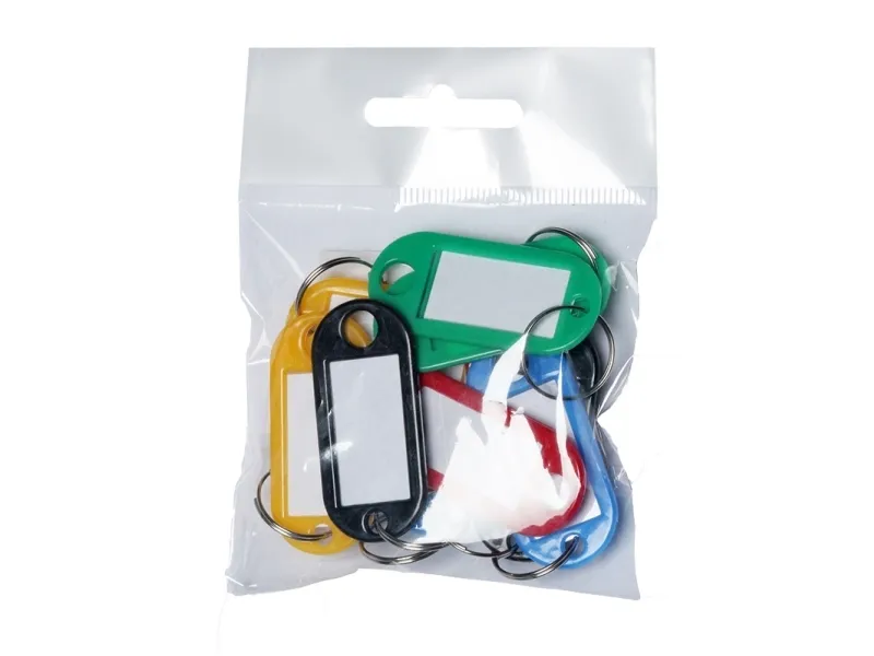 Nøgleskilte, BNT, 50x23 etiketmål (LxB): 30x15mm, plastik assorteret - (10 stk.)