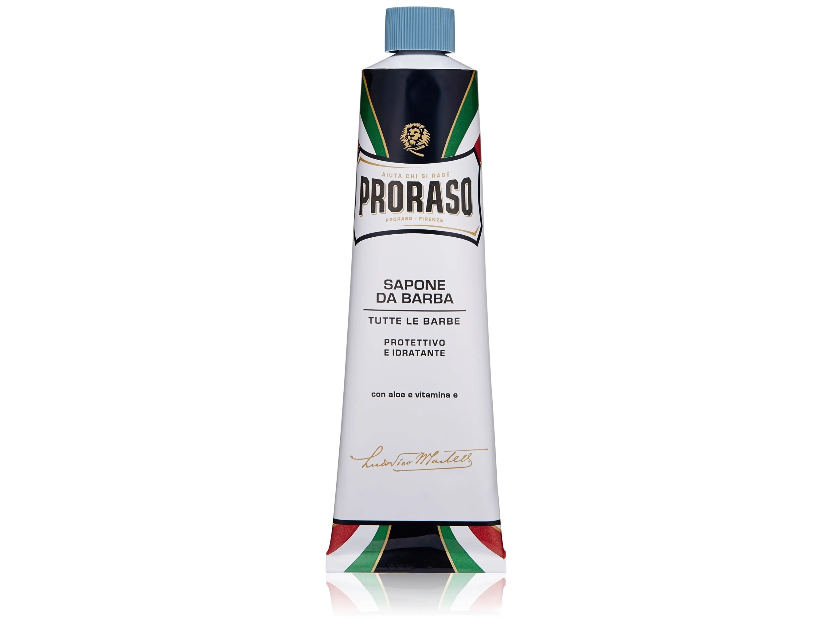 PRORASO Sapone Da Barba beskyttende barbersåpe med aloe og vitamin E 150ml