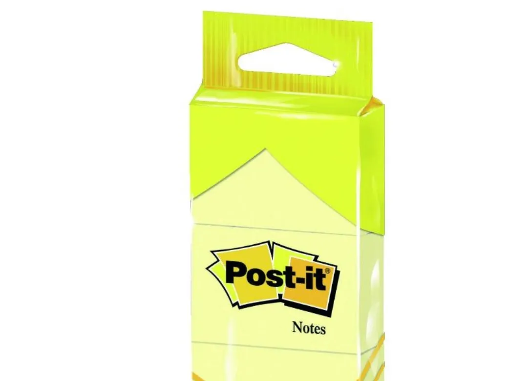 Blok Post-it Notes 38x51 mm gul (3-pak)