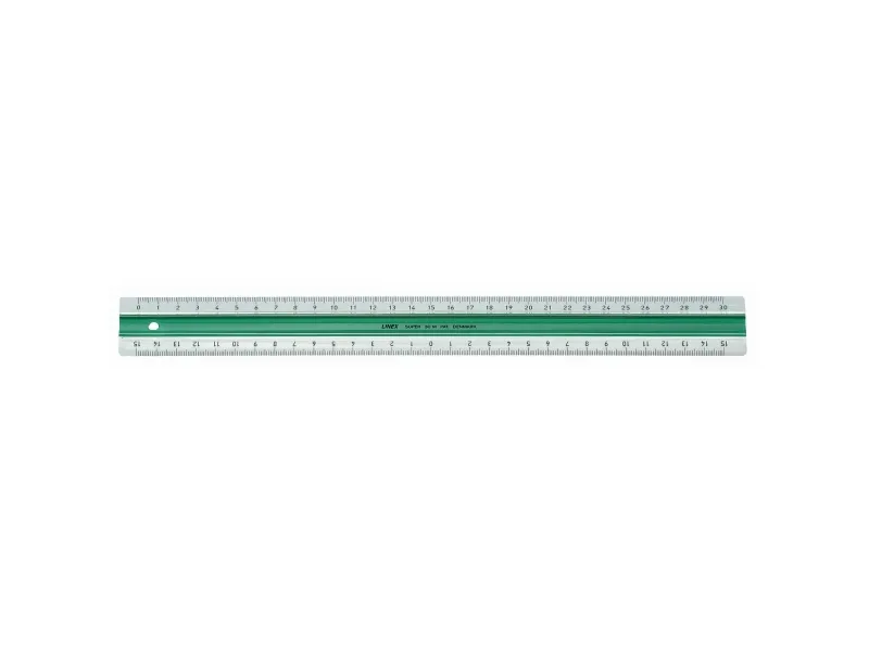 Lineal, Linex® Super, plast, dobbeltsidet, L: 50 cm, klar/grøn
