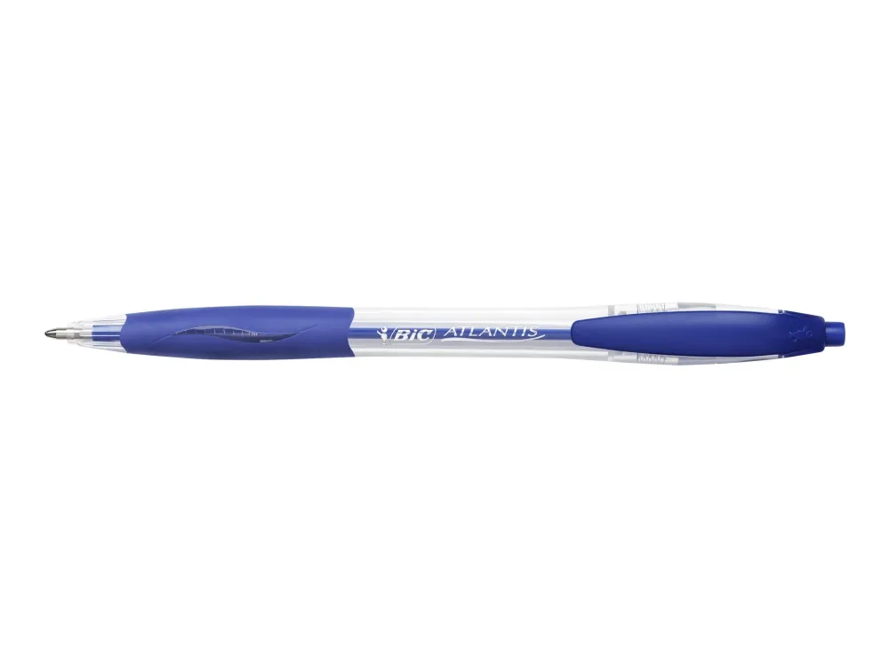 Kuglepen BIC Atlantis, medium, blå - (æske á 12 stk.)