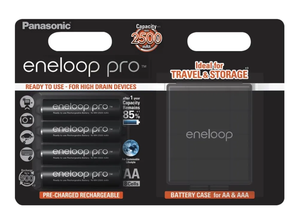 Panasonic eneloop pro BK-3HCDEC4BE - Batteri 4 x AA-type - NiMH - (ladbare) - 2500 mAh